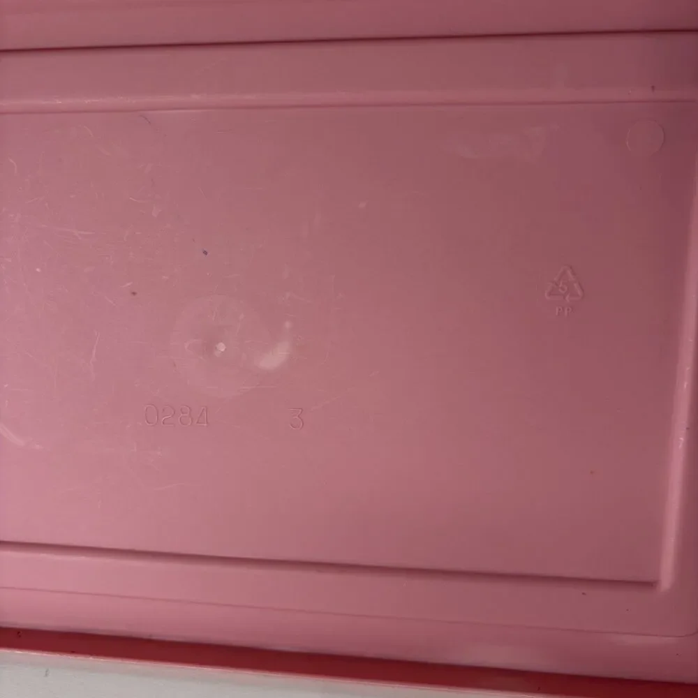 Vintage Rubbermaid Storage Container Dusty Pink With Lid Plastic Snap Shut 0286